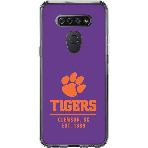 Clemson University Tigers Est 1889 LG K51/Q51 Clear Case