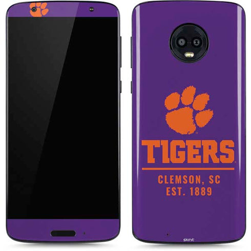 Clemson University Tigers Est 1889 Moto G6 Skin