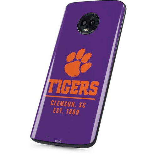 Clemson University Tigers Est 1889 Moto G6 Skin