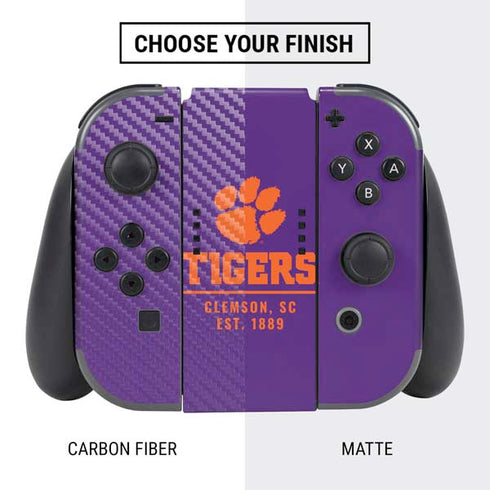 Clemson University Tigers Est 1889 Nintendo Switch Bundle Skin