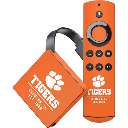 Clemson University Tigers Est 1889 Orange Amazon Fire TV Skin
