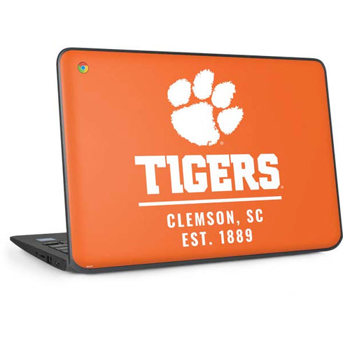 Clemson University Tigers Est 1889 Orange HP Chromebook Skin