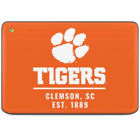 Clemson University Tigers Est 1889 Orange HP Chromebook Skin