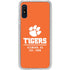 Clemson University Tigers Est 1889 Orange Galaxy A10e Clear Case