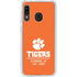 Clemson University Tigers Est 1889 Orange Galaxy A20 Clear Case