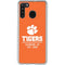 Clemson University Tigers Est 1889 Orange Galaxy A21 Clear Case