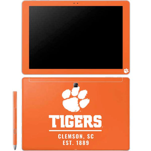 Clemson University Tigers Est 1889 Orange Galaxy Book 12in Skin