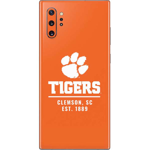 Clemson University Tigers Est 1889 Orange Galaxy Note 10 Plus Skin