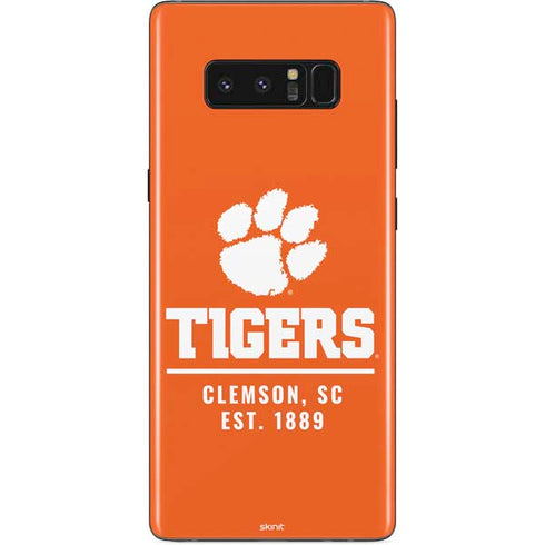 Clemson University Tigers Est 1889 Orange Galaxy Note 8 Skin