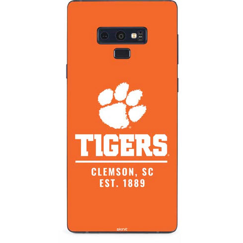 Clemson University Tigers Est 1889 Orange Galaxy Note 9 Skin