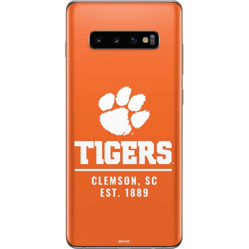Clemson University Tigers Est 1889 Orange Galaxy S10 Plus Skin