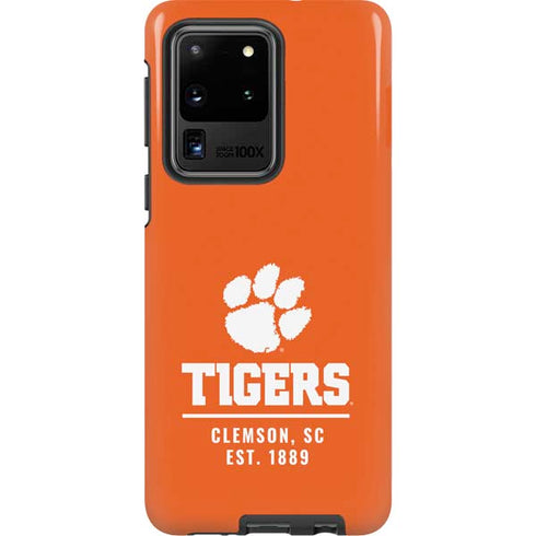 Clemson University Tigers Est 1889 Orange Galaxy S20 Ultra 5G Pro Case