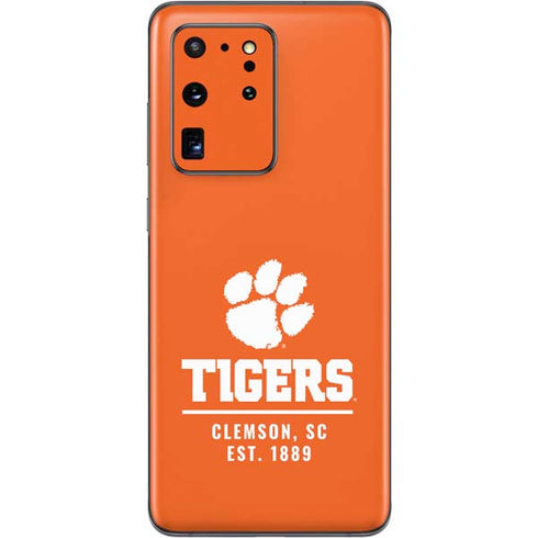 Clemson University Tigers Est 1889 Orange Galaxy S20 Ultra 5G Skin