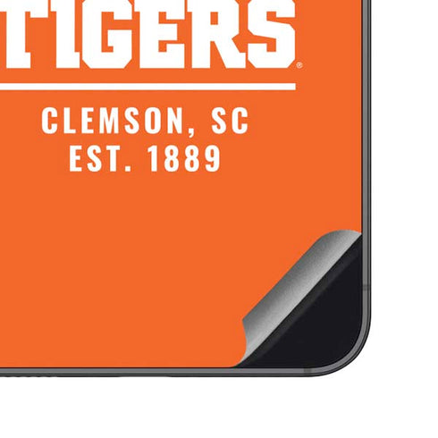 Clemson University Tigers Est 1889 Orange Galaxy S23 FE Skin