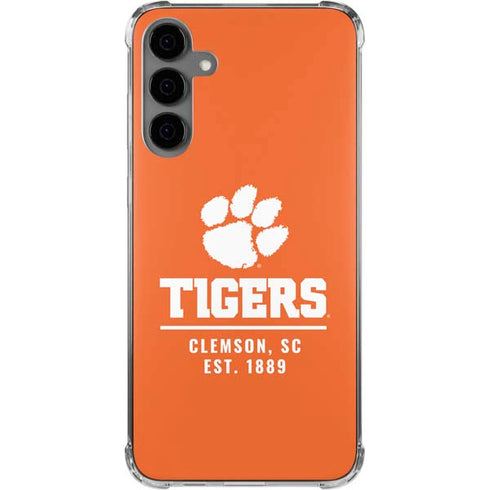 Clemson University Tigers Est 1889 Orange Galaxy S24 Plus Clear Case