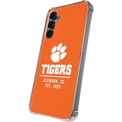 Clemson University Tigers Est 1889 Orange Galaxy S24 Plus Clear Case