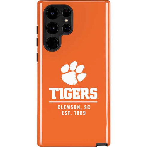 Clemson University Tigers Est 1889 Orange Galaxy S24 Ultra Impact Case