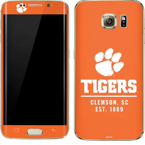 Clemson University Tigers Est 1889 Orange Galaxy S7 Edge Skin