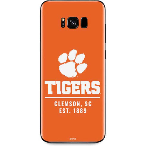 Clemson University Tigers Est 1889 Orange Galaxy S8 Plus Skin