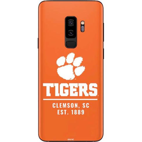 Clemson University Tigers Est 1889 Orange Galaxy S9 Plus Skin