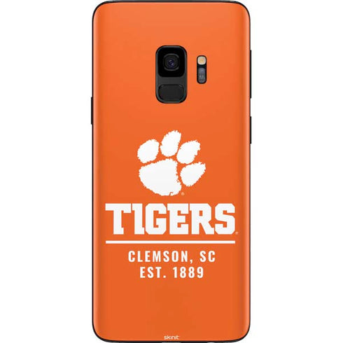 Clemson University Tigers Est 1889 Orange Galaxy S9 Skin