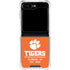 Clemson University Tigers Est 1889 Orange Galaxy Z Flip5 5G Clear Case