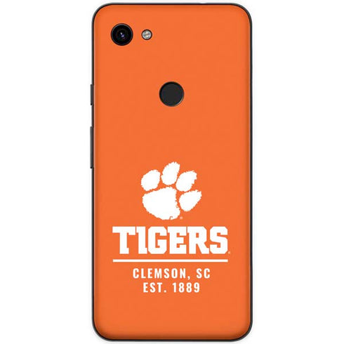 Clemson University Tigers Est 1889 Orange Google Pixel 3a Skin