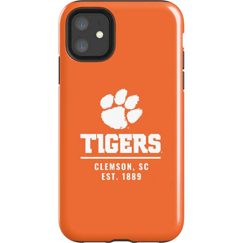 Clemson University Tigers Est 1889 Orange iPhone 11 Impact Case