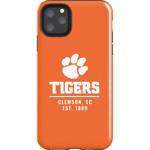 Clemson University Tigers Est 1889 Orange iPhone 11 Pro Max Impact Case