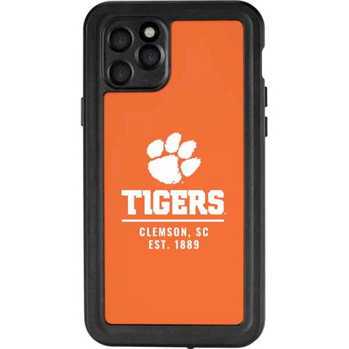 Clemson University Tigers Est 1889 Orange iPhone 11 Pro Waterproof Case