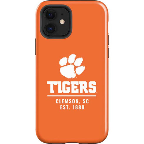 Clemson University Tigers Est 1889 Orange iPhone 12 Impact Case