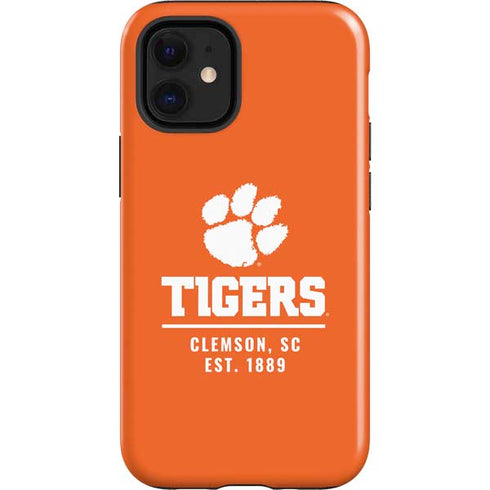 Clemson University Tigers Est 1889 Orange iPhone 12 Mini Impact Case