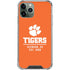 Clemson University Tigers Est 1889 Orange iPhone 12 Pro Clear Case