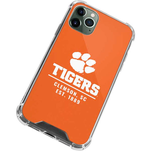 Clemson University Tigers Est 1889 Orange iPhone 12 Pro Clear Case