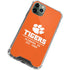 Clemson University Tigers Est 1889 Orange iPhone 12 Pro Clear Case