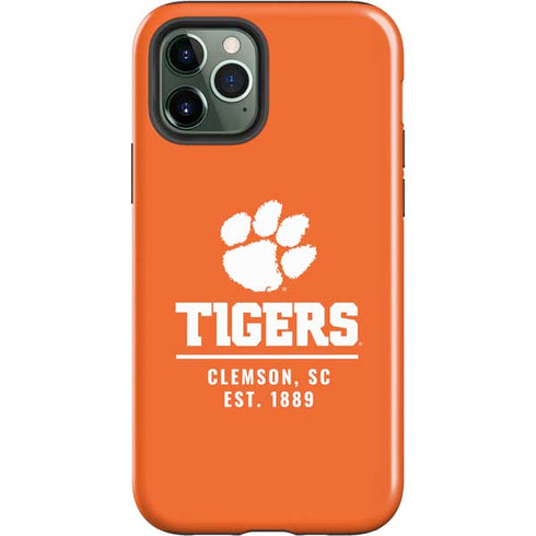 Clemson University Tigers Est 1889 Orange iPhone 12 Pro Impact Case