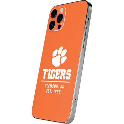 Clemson University Tigers Est 1889 Orange iPhone 12 Pro Max Skin