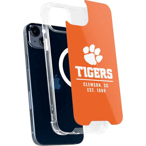 Clemson University Tigers Est 1889 Orange iPhone 15 Plus MagSafe Case