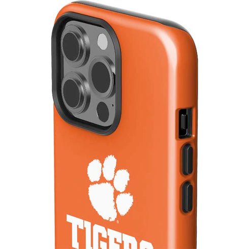 Clemson University Tigers Est 1889 Orange iPhone 15 Pro Impact Case