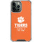 Clemson University Tigers Est 1889 Orange iPhone 15 Pro Max Clear Case
