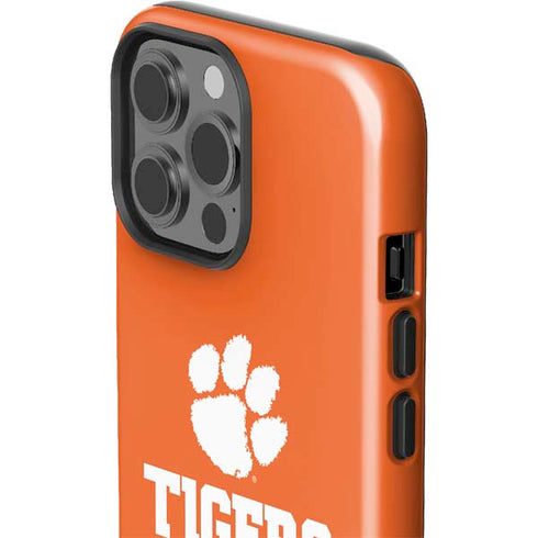 Clemson University Tigers Est 1889 Orange iPhone 15 Pro Max Impact Case