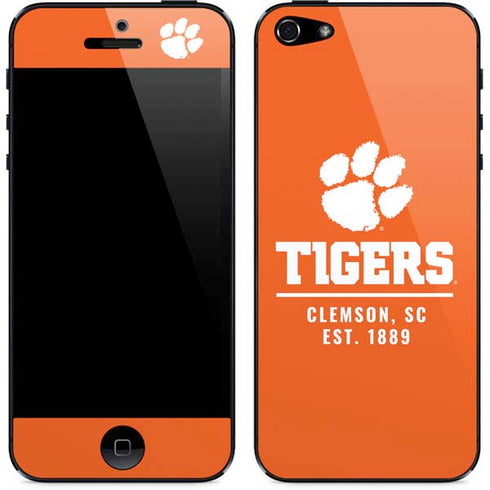 Clemson University Tigers Est 1889 Orange iPhone 5/5s/5SE Skin