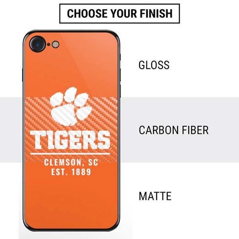 Clemson University Tigers Est 1889 Orange iPhone SE (2nd & 3rd Gen) Skin