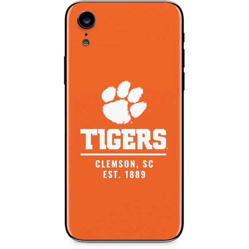 Clemson University Tigers Est 1889 Orange iPhone XR Skin