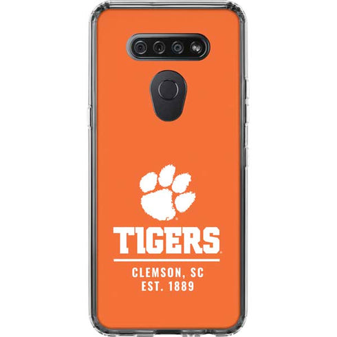 Clemson University Tigers Est 1889 Orange LG K51/Q51 Clear Case