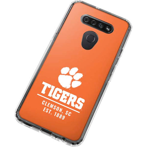 Clemson University Tigers Est 1889 Orange LG K51/Q51 Clear Case