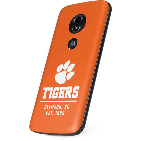 Clemson University Tigers Est 1889 Orange Moto E5 Play Skin