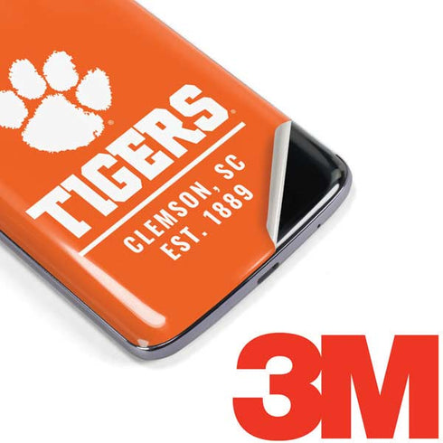 Clemson University Tigers Est 1889 Orange Moto E5 Plus Skin