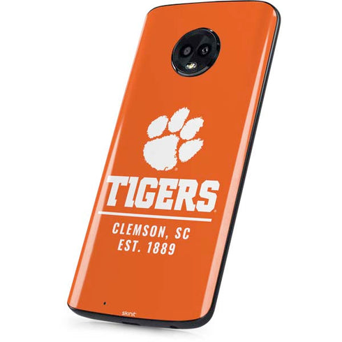 Clemson University Tigers Est 1889 Orange Moto G6 Skin