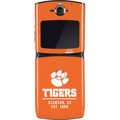 Clemson University Tigers Est 1889 Orange Motorola RAZR Skin